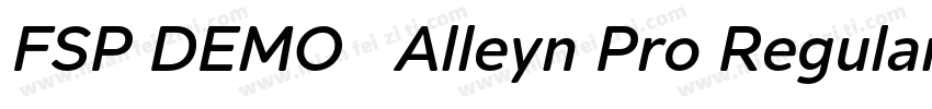 FSP DEMO   Alleyn Pro Regular字体转换